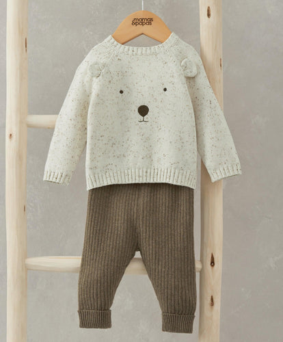 Mamas & Papas Outfits & Sets Bear Knit Set (2 Piece) - Brown