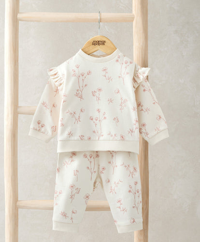 Mamas & Papas Outfits & Sets Floral Sweatshirt & Leggings Set