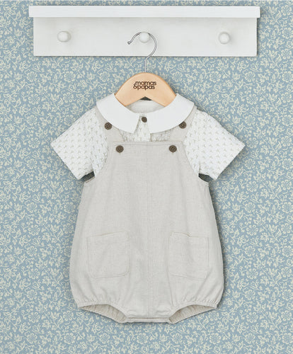 Mamas & Papas Outfits & Sets Laura Ashley Shirt & Dungaree Outfit Set