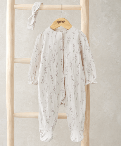 Mamas & Papas Outfits & Sets Lavender All In One & Headband Set
