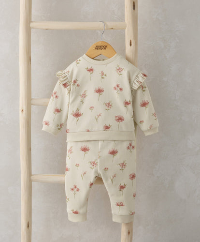 Mamas & Papas Outfits & Sets Watercolour Floral Sweatshirt & Joggers - Pink