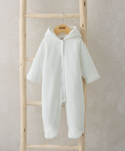 Mamas & Papas Pramsuits Velour Pramsuit - White