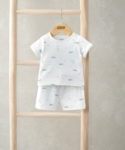 Mamas & Papas Pyjamas & Nightwear T-Shirt & Shorts Set (2 Pieces) - Whale Print