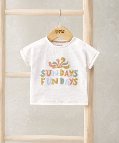 Mamas & Papas Tops & Shirts Sun Days Fun Days Slogan Tee