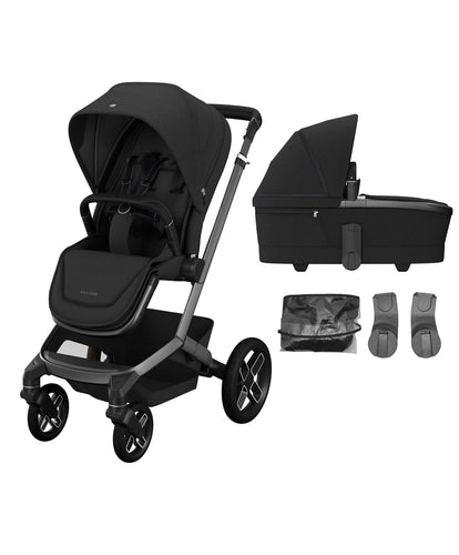 Maxi Cosi Pushchairs Maxi-Cosi Fame Pushchair & Carrycot - Black with Black Wheels