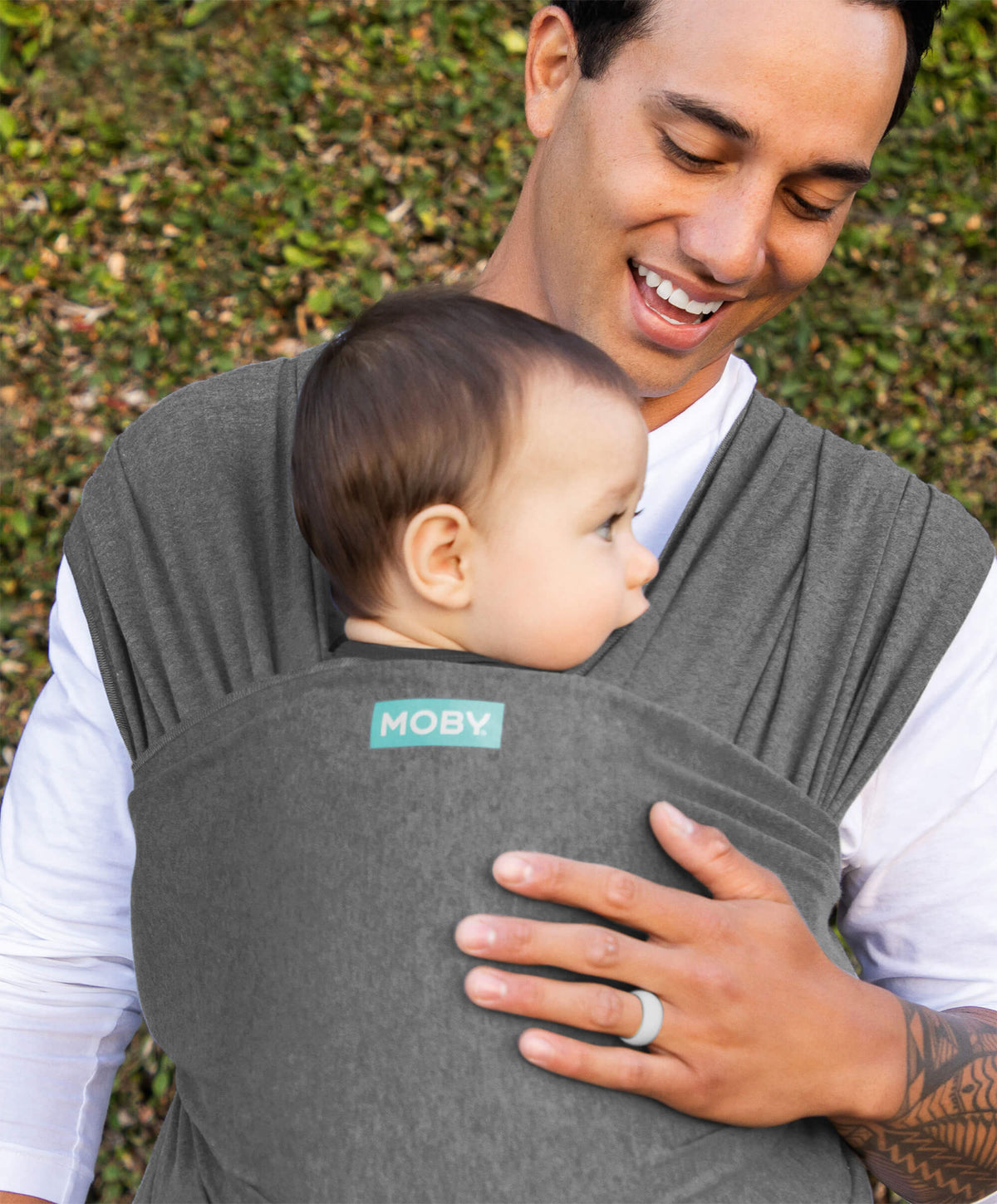 Moby Elements Wrap Baby Carrier Asphalt Mamas Papas IE