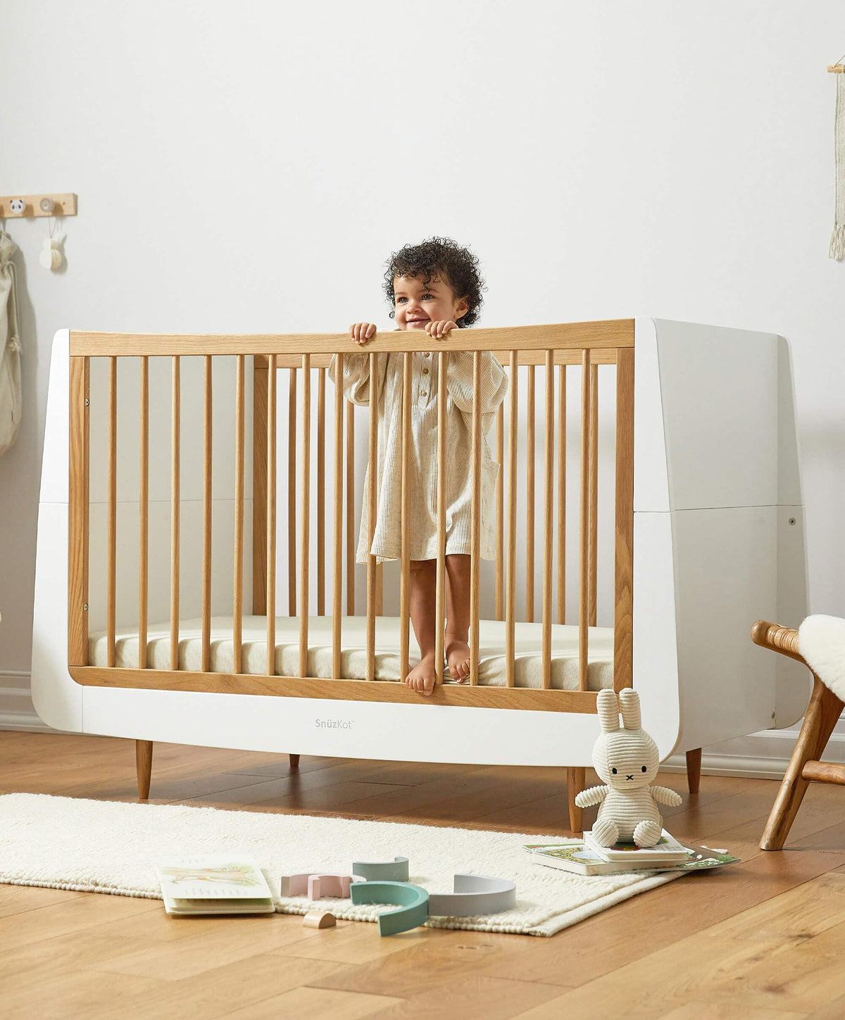 Oak cheap baby bed