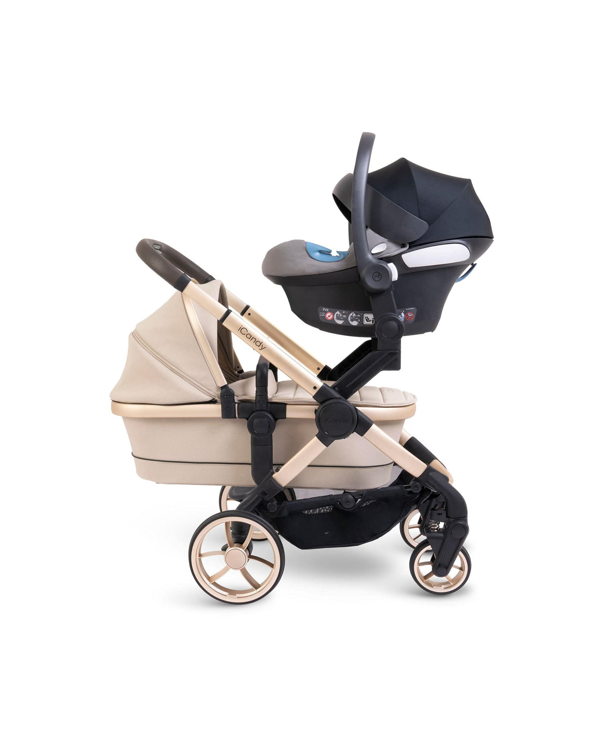 Twin pram clearance with toddler seat