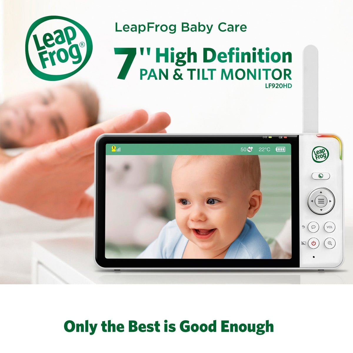 LeapFrog LF920HD 7' Video Baby Monitor with Colour Night Vision Whit