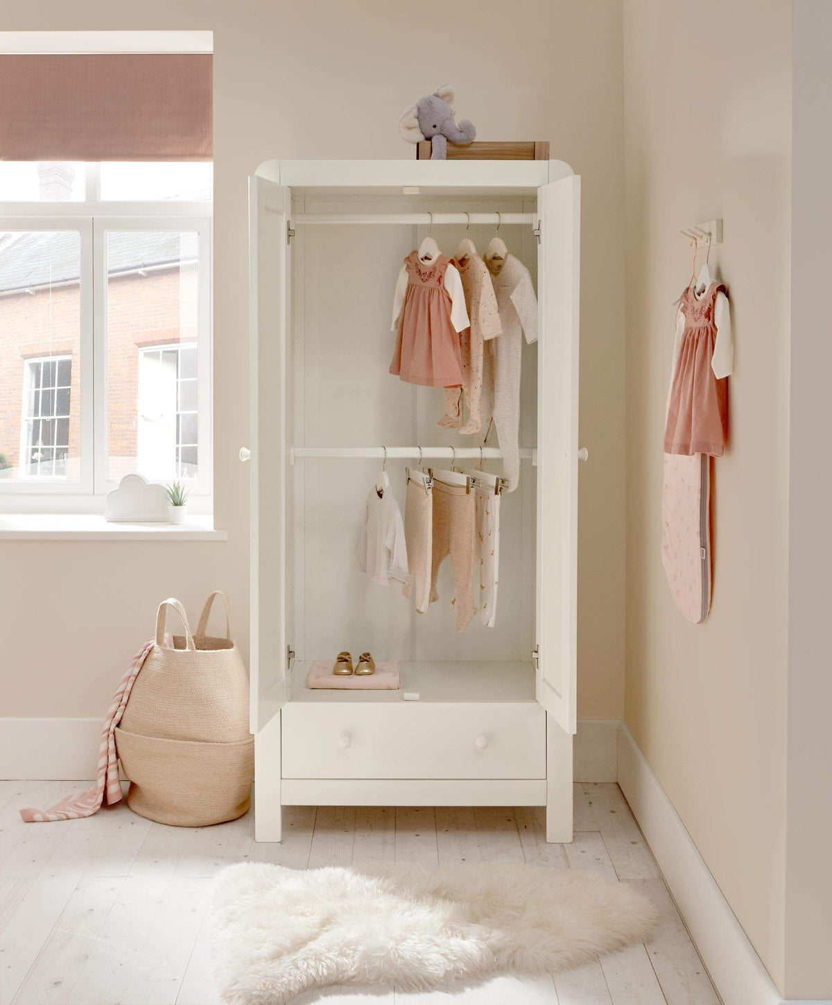 Baby dresser with hanging space sale