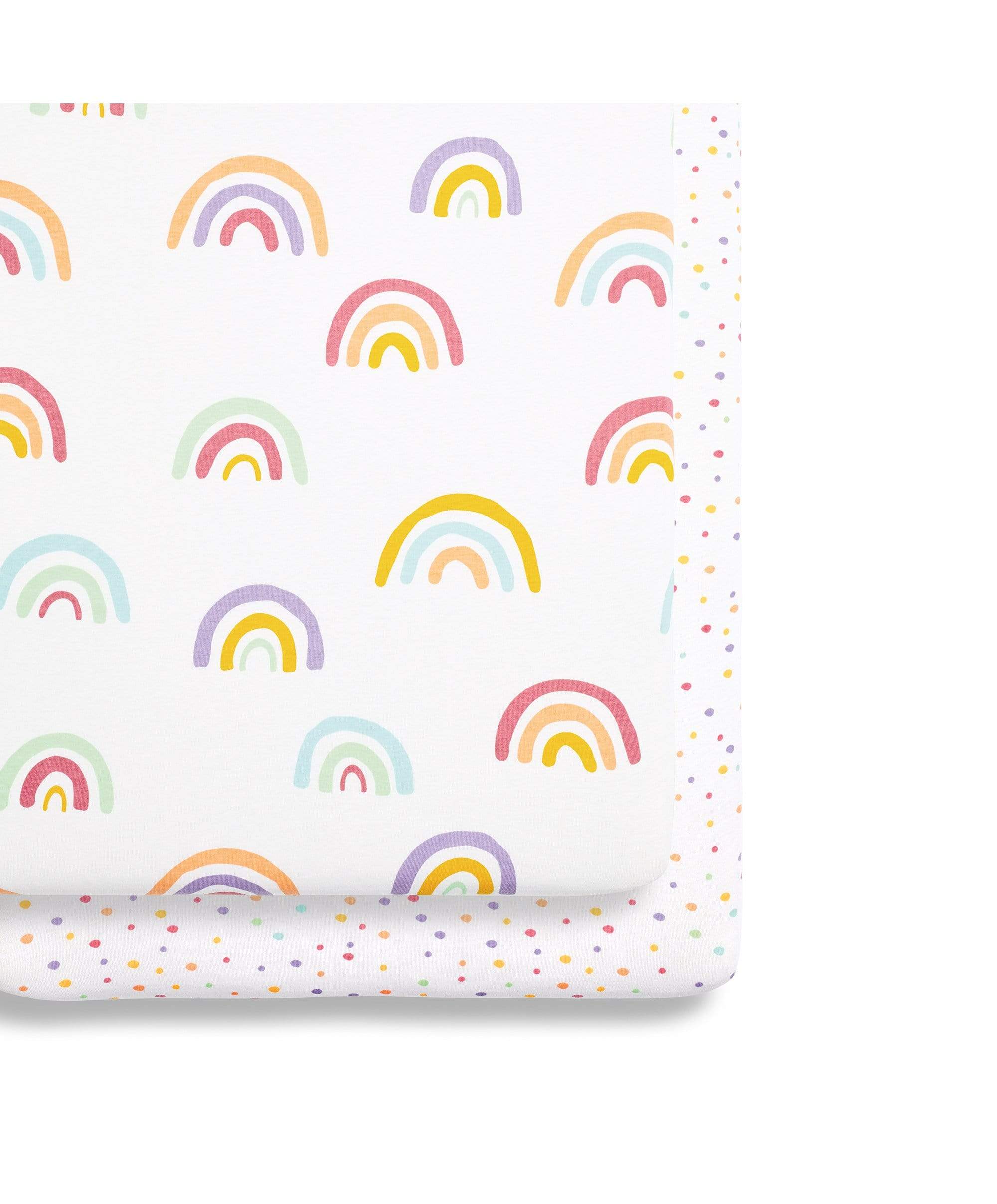 Snuz Fitted Crib Sheets 2 Pack Rainbow Mamas Papas IE